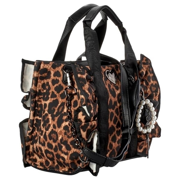 Betsey Johnson Leopard and Black Tote - Picture 2 of 4